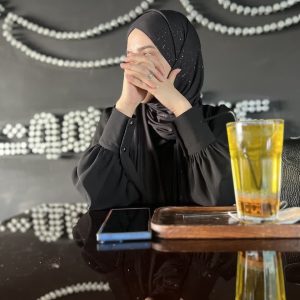 هدشال مشکی دوپیله تریکو نخ کشی شایندار